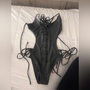Skims Lace-Up swimsuit